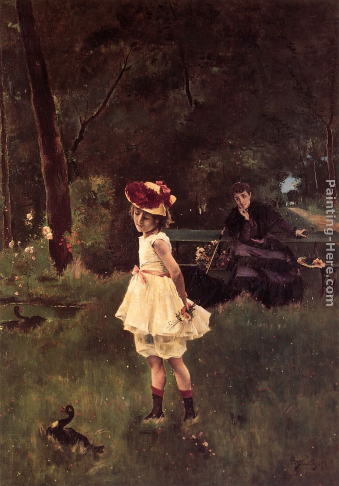 Alfred Stevens La Fillette au Canard
